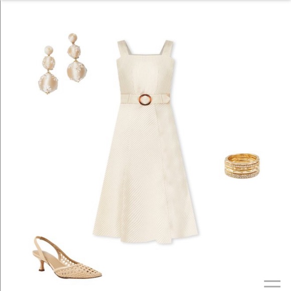 Ann Taylor straw wrapped floral ball earrings - Picture 4 of 5